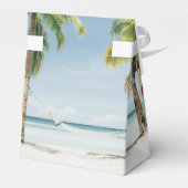 トロピカルパームツリーズビーチ結婚式 フェイバーボックス (裏面サイド)