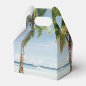トロピカルパームツリーズビーチ結婚式 フェイバーボックス (裏面サイド)