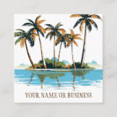 トロピカルパームツリーズビーチ スクエア名刺 (正面)