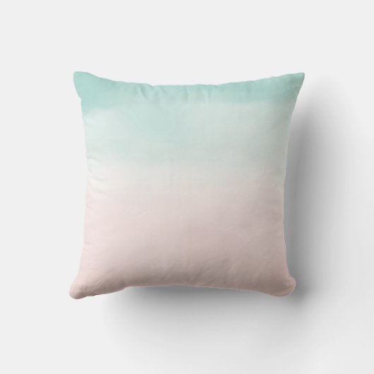 トロピカルパームツリーズピンクミントグラデーション金ゴールドは大きく夢 クッション (裏面)