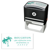 トロピカルパームツリーズファミリーネーム差出人住所 セルフインキングスタンプ (インサイチュ)