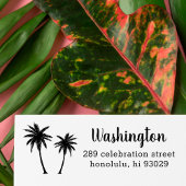 トロピカルパームツリーズファミリーネーム&差出人住所 セルフインキングスタンプ