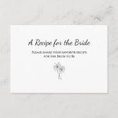 トロピカルパームツリーズブライダルシャワーレシピ エンクロージャーカード (正面)