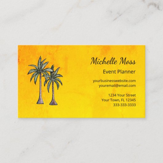 トロピカルパームツリーズプロフェッショナルイベントプランナー 名刺 (正面)
