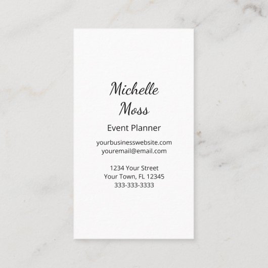 トロピカルパームツリーズボタニカルプロフェッショナル金ゴールド 名刺 (裏面)