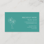 トロピカルパームツリーズモダントレンディーティール（緑がかった色） 名刺 (正面)