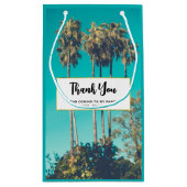 トロピカルパームツリーズレトロパーティーありがとう スモールペーパーバッグ (裏面)