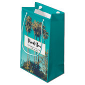 トロピカルパームツリーズレトロパーティーありがとう スモールペーパーバッグ (裏面アングル)