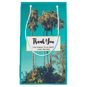 トロピカルパームツリーズレトロパーティーありがとう スモールペーパーバッグ (正面)