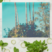 トロピカルパームツリーズレトロビブ キッチンタオル (折り畳み)