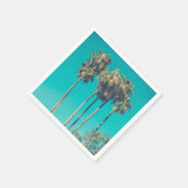 トロピカルパームツリーズレトロビブ スタンダードカクテルナプキン (角)