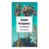 トロピカルパームツリーズレトロビブ マグネット名刺 (正面縦)