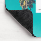 トロピカルパームツリーズレトロビベモノグラム マウスパッド (コーナー)