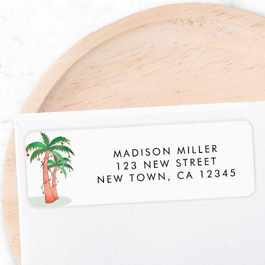トロピカルパームツリーズ差出人住所 ラベル
