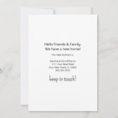 トロピカルパームツリーズ引っ越しましたティール（緑がかった色）グリーンムービング 案内状 (裏面)