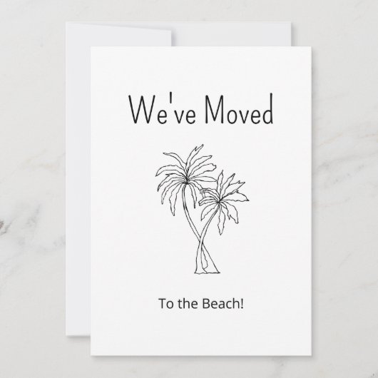 トロピカルパームツリーズ引っ越しましたビーチ移動 案内状 (正面)