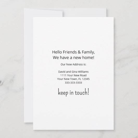 トロピカルパームツリーズ引っ越しましたビーチ移動 案内状 (裏面)