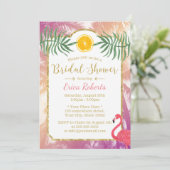 トロピカルパームツリーズ&オレンジフルーツブライダルシャワー 招待状 (スタンド正面)