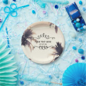 トロピカルパームツリーズ&ライツクリームドリーム ペーパープレート (パーティー)