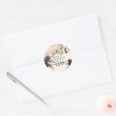 トロピカルパームツリーズ&ライツクリームドリーム ラウンドシール (封筒)