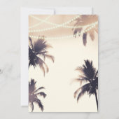 トロピカルパームツリーズ&ライツクリームバースデーパーティー 招待状 (裏面)