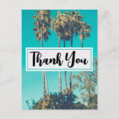 トロピカルパームツリーズCaliforniaレトロ ポストカード (正面)