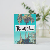 トロピカルパームツリーズCaliforniaレトロ ポストカード (スタンド正面)