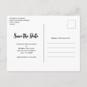 トロピカルパームツリーズCalifornia Save the Date インビテーションポストカード (裏面)