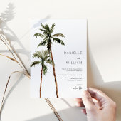 トロピカルパームツリーデスティネーションウェディング招待状 招待状