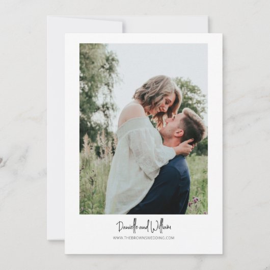 トロピカルパームツリーデスティネーションウェディング招待状 招待状 (裏面)