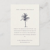 トロピカルパームツリーネイビークラフト結婚ズ詳細 エンクロージャーカード (正面)