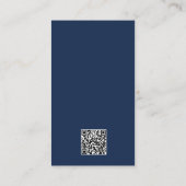 トロピカルパームツリーネイビー結婚ブルーのウェブサイト エンクロージャーカード (裏面)