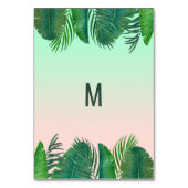 トロピカルパームツリーバナナリーフ金ゴールド テーブルナンバー (裏面)