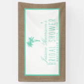 トロピカルパームツリーバーラップビーチブライダルシャワー 横断幕 (縦)