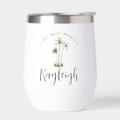 トロピカルパームツリーパーソナライズされたバチェロレッテ (左面)