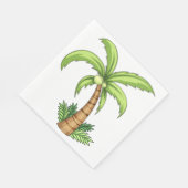 トロピカルパームツリービーチアンドアイランドビベス スタンダードランチョンナプキン (角)
