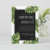 トロピカルパームツリービーチウェディング招待状 招待状 (スタンド正面)
