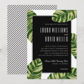 トロピカルパームツリービーチウェディング招待状 招待状 (正面/裏面)