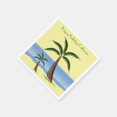 トロピカルパームツリービーチサマー海誕生日おもしろい スタンダードカクテルナプキン (角)