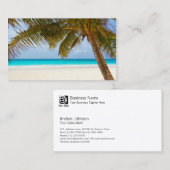 トロピカルパームツリービーチランドスケープ名刺 名刺 (正面/裏面)