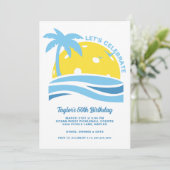 トロピカルパームツリービーチ海ピックボールパーティー 招待状 (スタンド正面)