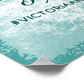 トロピカルパームツリービーチ結婚式へようこそ ポスター (角)