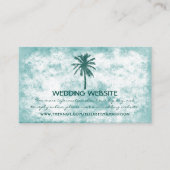 トロピカルパームツリービーチ結婚式サイト エンクロージャーカード (正面)