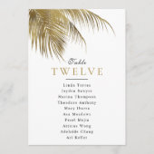 トロピカルパームツリービーチ結婚式シーティングカード 招待状 (正面)