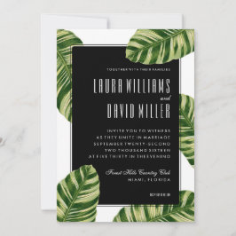 トロピカルパームツリービーチ結婚式招待状 招待状