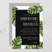 トロピカルパームツリービーチ結婚式招待状 招待状 (正面/裏面)