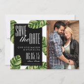 トロピカルパームツリービーチ結婚式日付を保存 セーブザデート (正面)