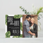 トロピカルパームツリービーチ結婚式日付を保存 セーブザデート (スタンド正面)