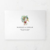 トロピカルパームツリービーチ結婚式 三つ折り招待状 (カバー)