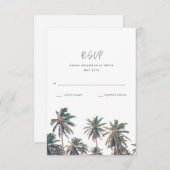 トロピカルパームツリービーチ結婚式 出欠カード (正面/裏面)